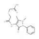 ({2-[(1,5-dimethyl-3-oxo-2-phenyl-2,3-dihydro-1H-pyrazol-4-yl)amino]-2-oxoethyl}thio)acetic acid - chemical structure image