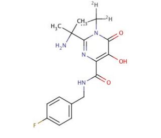 2-(1-Amino-1-methylethyl)-N-(4-fluorobenzyl)-5-hydroxy-1-methyl-6-oxo-1,6-dihydropyrimidine-4-carboxamide-d3 - chemical struc