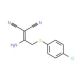 2-{1-Amino-2-[(4-chlorophenyl)sulfanyl]-ethylidene}malononitrile - chemical structure image