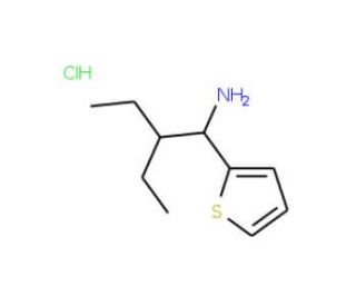 2-(1-amino-2-ethylbutyl)thiophene hydrochloride - chemical structure image