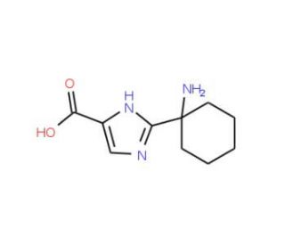 2-(1-aminocyclohexyl)-1H-imidazole-4-carboxylic acid - chemical structure image