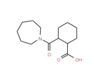 2-(1-Azepanylcarbonyl)cyclohexanecarboxylic acid - chemical structure image