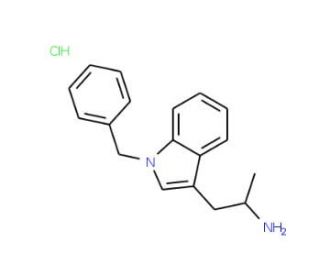2-(1-Benzyl-1H-indol-3-yl)-1-methyl-ethylaminehydrochloride - chemical structure image