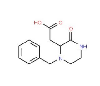 2-(1-Benzyl-3-oxo-2-piperazinyl)acetic acid (CAS 693824-68-9) - chemical structure image