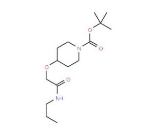 2-(1-Boc-4-piperidinyloxy)-N-(n-propyl)acetamide - chemical structure image
