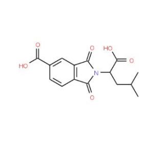 2-(1-Carboxy-3-methyl-butyl)-1,3-dioxo-2,3-dihydro-1H-isoindole-5-carboxylic acid - chemical structure image