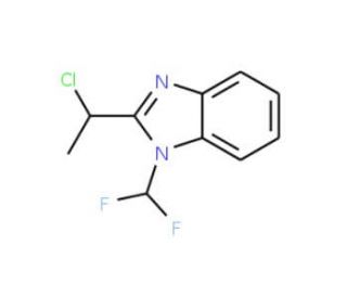 2-(1-chloroethyl)-1-(difluoromethyl)-1H-benzimidazole - chemical structure image