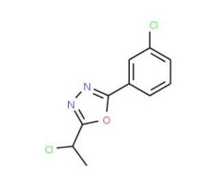 2-(1-chloroethyl)-5-(3-chlorophenyl)-1,3,4-oxadiazole - chemical structure image