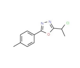 2-(1-chloroethyl)-5-(4-methylphenyl)-1,3,4-oxadiazole - chemical structure image