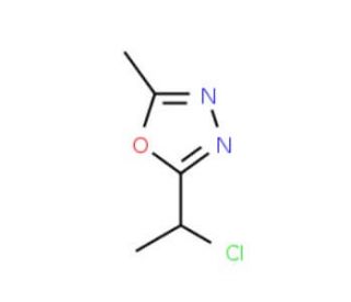 2-(1-chloroethyl)-5-methyl-1,3,4-oxadiazole - chemical structure image