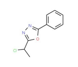 2-(1-chloroethyl)-5-phenyl-1,3,4-oxadiazole (CAS 36770-21-5) - chemical structure image
