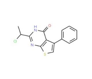 2-(1-chloroethyl)-5-phenylthieno[2,3-d]pyrimidin-4(3H)-one - chemical structure image
