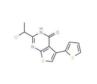 2-(1-chloroethyl)-5-thien-2-ylthieno[2,3-d]pyrimidin-4(3H)-one - chemical structure image