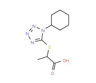 2-(1-Cyclohexyl-1H-tetrazol-5-ylsulfanyl)-propionic acid (CAS 433253-83-9) - chemical structure image