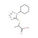 2-(1-Cyclohexyl-1H-tetrazol-5-ylsulfanyl)-propionic acid (CAS 433253-83-9) - chemical structure image