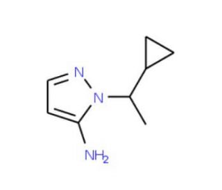 2-(1-Cyclopropyl-ethyl)-2H-pyrazol-3-ylamine (CAS 890591-87-4) - chemical structure image