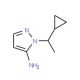 2-(1-Cyclopropyl-ethyl)-2H-pyrazol-3-ylamine (CAS 890591-87-4) - chemical structure image