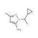 2-(1-Cyclopropyl-ethyl)-5-methyl-2H-pyrazol-3-ylamine (CAS 957514-15-7) - chemical structure image