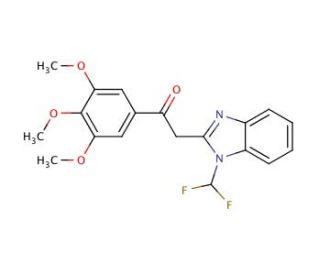 2-[1-(difluoromethyl)-1H-benzimidazol-2-yl]-1-(3,4,5-trimethoxyphenyl)ethanone - chemical structure image