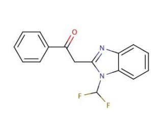 2-[1-(difluoromethyl)-1H-benzimidazol-2-yl]-1-phenylethanone - chemical structure image
