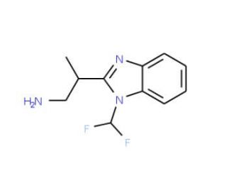 2-[1-(difluoromethyl)-1H-benzimidazol-2-yl]propan-1-amine - chemical structure image