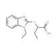 2-(1-Ethyl-1H-benzoimidazol-2-ylsulfanyl)-butyric acid (CAS 436088-88-9) - chemical structure image