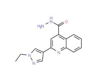 2-(1-Ethyl-1H-pyrazol-4-yl)-quinoline-4-carboxylic acid hydrazide - chemical structure image