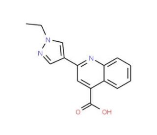 2-(1-Ethyl-1H-pyrazol-4-yl)-quinoline-4-carboxylic acid - chemical structure image