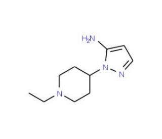 2-(1-Ethyl-piperidin-4-yl)-2H-pyrazol-3-ylamine - chemical structure image