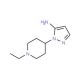 2-(1-Ethyl-piperidin-4-yl)-2H-pyrazol-3-ylamine - chemical structure image