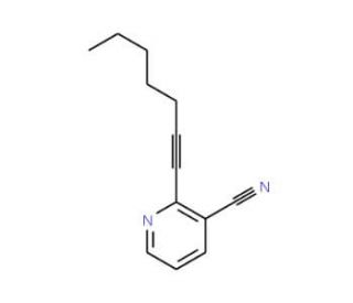 2-(1-Heptynyl)nicotinonitrile - chemical structure image