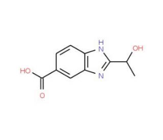 2-(1-Hydroxy-ethyl)-1H-benzoimidazole-5-carboxylic acid - chemical structure image