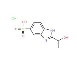 2-(1-Hydroxy-ethyl)-1H-benzoimidazole-5-sulfonic acid hydrochloride - chemical structure image