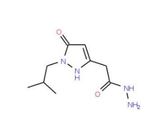 2-(1-isobutyl-5-oxo-2,5-dihydro-1H-pyrazol-3-yl)acetohydrazide - chemical structure image