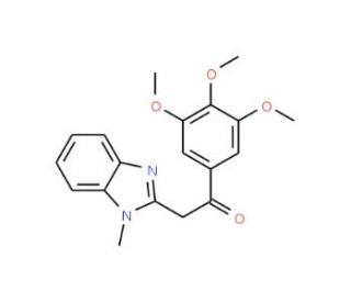 2-(1-methyl-1H-benzimidazol-2-yl)-1-(3,4,5-trimethoxyphenyl)ethanone - chemical structure image