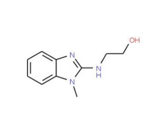 2-(1-Methyl-1H-benzoimidazol-2-ylamino)-ethanol (CAS 57262-39-2) - chemical structure image