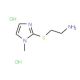 2-(1-Methyl-1H-imidazol-2-ylsulfanyl)-ethylaminedihydrochloride - chemical structure image