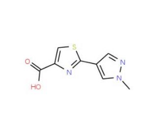 2-(1-methyl-1H-pyrazol-4-yl)-1,3-thiazole-4-carboxylic acid - chemical structure image