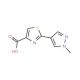 2-(1-methyl-1H-pyrazol-4-yl)-1,3-thiazole-4-carboxylic acid - chemical structure image