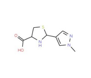 2-(1-Methyl-1H-pyrazol-4-yl)-1,3-thiazolidine-4-carboxylic acid - chemical structure image