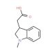 2-(1-methyl-2,3-dihydro-1H-indol-3-yl)acetic acid - chemical structure image