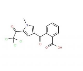 2-{[1-Methyl-5-(2,2,2-trichloroacetyl)-1H-pyrrol-3-yl]carbonyl}benzenecarboxylic acid - chemical structure image