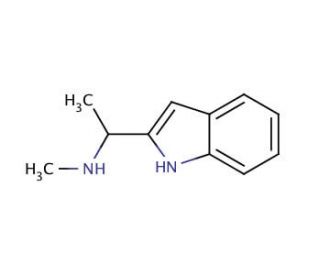 2-[1-(Methylamino)ethyl]indole (CAS 96286-08-7) - chemical structure image