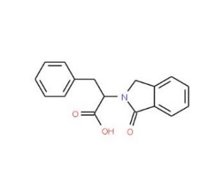 2-(1-Oxo-1,3-dihydro-2H-isoindol-2-yl)-3-phenylpropanoic acid (CAS 96017-10-6) - chemical structure image