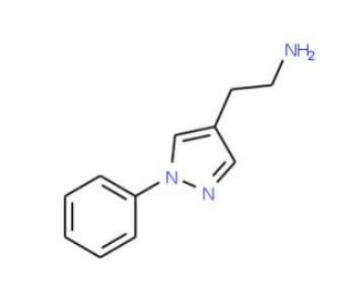 2-(1-Phenyl-1H-pyrazol-4-yl)-ethylamine (CAS 369652-04-0) - chemical structure image