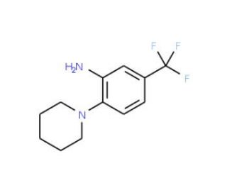 2-(1-Piperidinyl)-5-(trifluoromethyl)aniline (CAS 1496-40-8) - chemical structure image