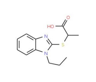2-(1-Propyl-1H-benzoimidazol-2-ylsulfanyl)-propionic acid - chemical structure image