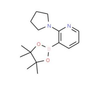 2-(1-Pyrrolidinyl)pyridine-3-boronic acid pinacol ester (CAS 1073354-41-2) - chemical structure image