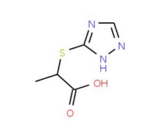 2-(1H-1,2,4-triazol-5-ylsulfanyl)propanoic acid - chemical structure image