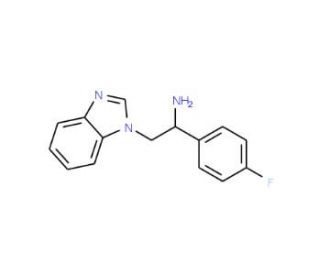 2-(1H-1,3-benzodiazol-1-yl)-1-(4-fluorophenyl)ethan-1-amine - chemical structure image